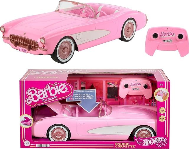 Radijo bangomis valdomas mašina Corvette Barbie, rožinė