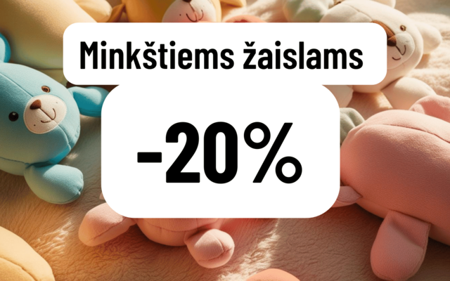 Minkštiems žaislams -20% (2025-02-22 iki 2025-02-26 imtinai)