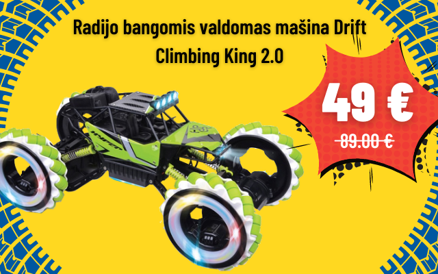 Radijo bangomis valdomas mašina Drift Climbing King 2.0