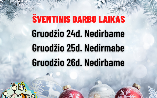 Kalėdinis darbo laikas 2021