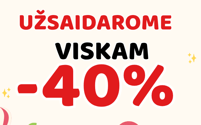 VISOMS PREKĖMS -40%