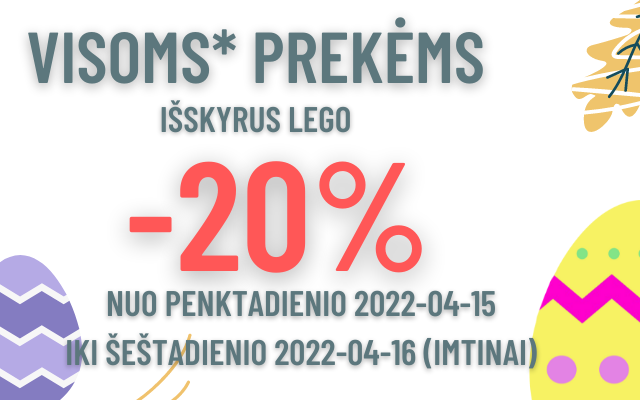 Visoms* PREKĖMS -20% nuo 2022-04-15 iki 2022-04-16