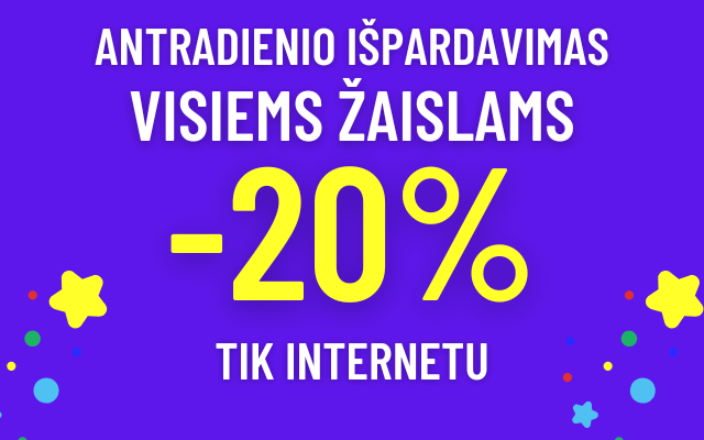 Antradienio išpardavimas VISOMS prekėms -20% tik internetu (2025-06-17)
