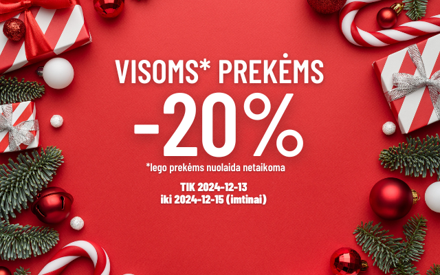 Visoms* PREKĖMS -20% nuo 2024-12-13 iki 2024-12-15 (imtinai)