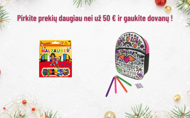 Pirkite prekių daugiau nei už 50 € ir gaukite dovanų !
