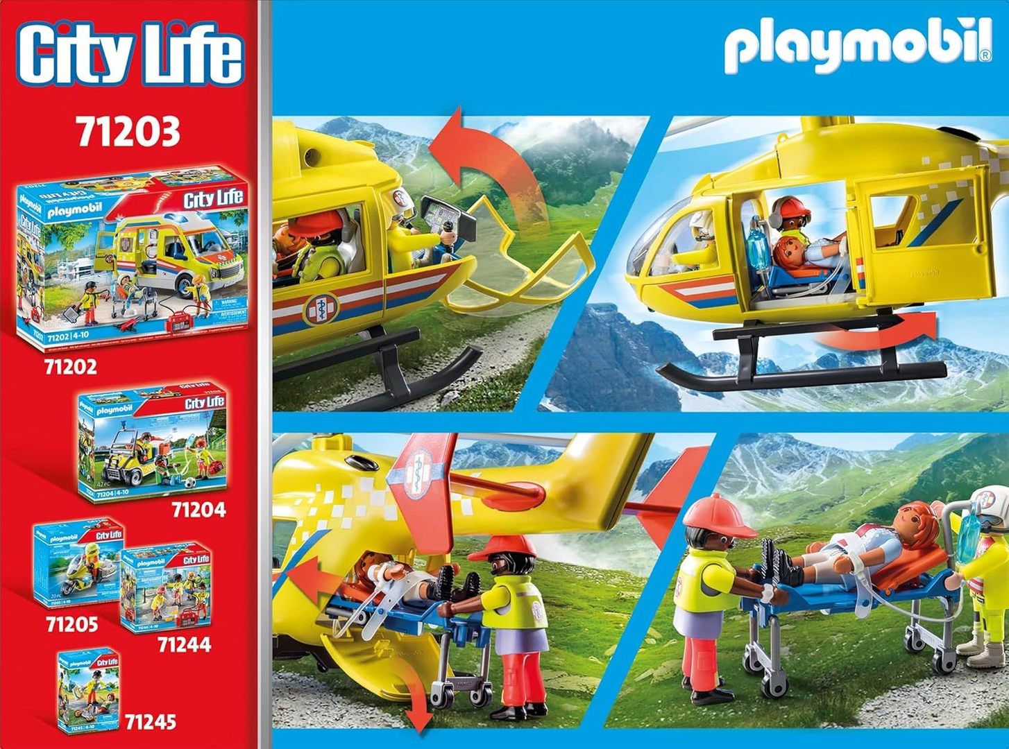 71203 PLAYMOBIL City Life Rescue Helicopter Toys for children Toy store Jonelis and Ko