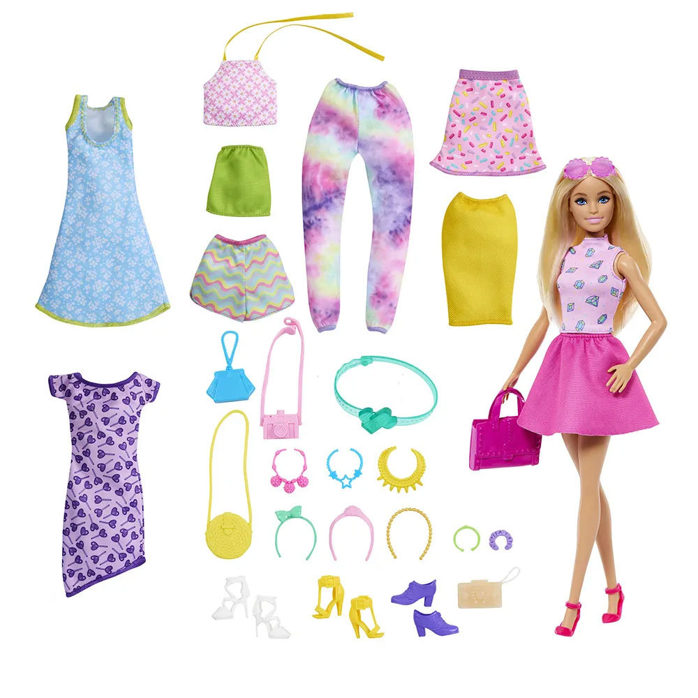 Barbie doll with fashions and accessories best sale