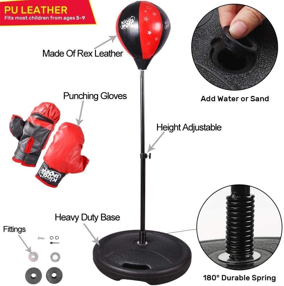 Boxing pear with gloves King Sport Punching Ball Toys for children Toy store Jonelis and Ko