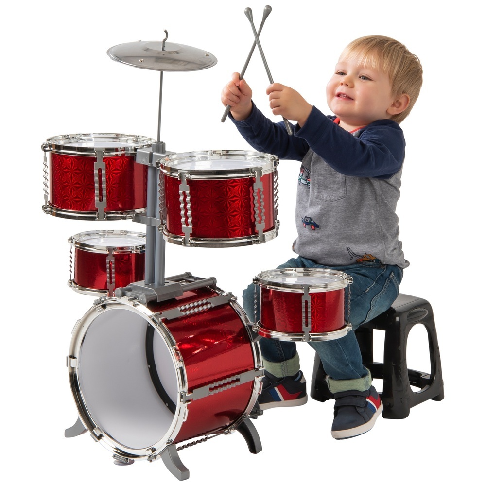 Hey! Play! 7-Piece Toy Drum Set