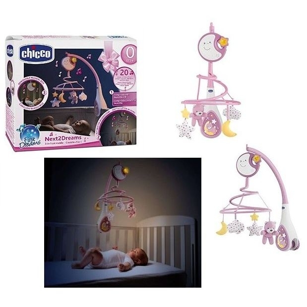 Chicco Next2Dreams Cot Mobile Pink Toys for children Toy store Jonelis and Ko