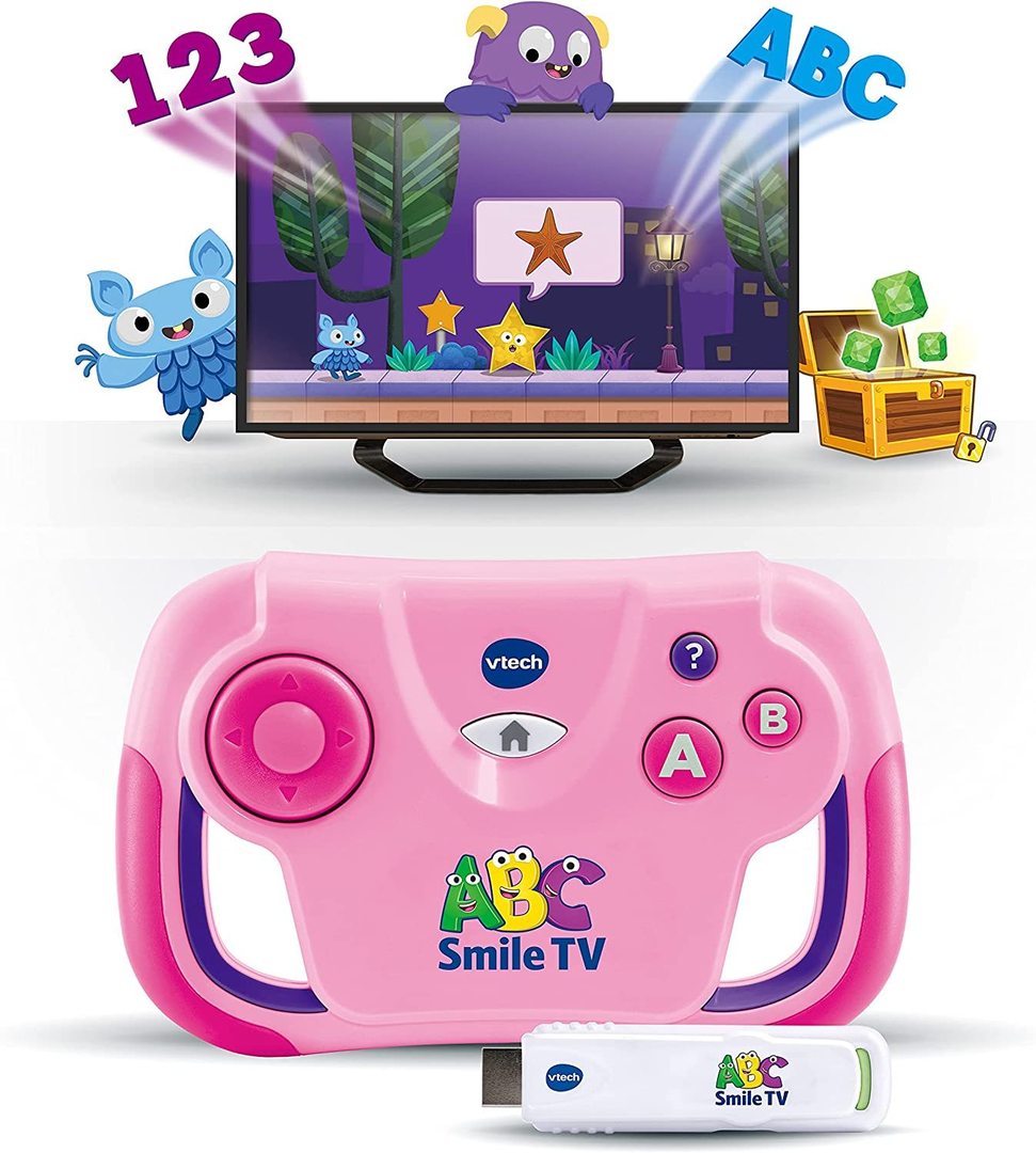 VTech ABC Smile TV Pink Wireless Learning Console with HDMI
