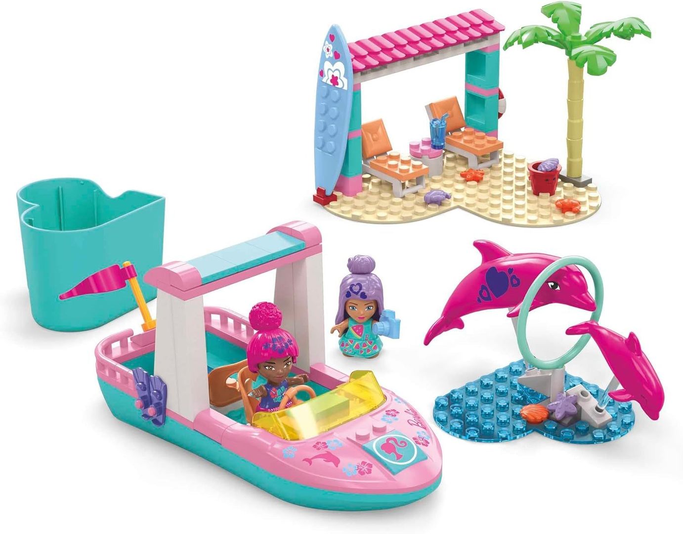Constructor MEGA Barbie Color Reveal dolphin adventure blocks 121 parts Toys for children Toy store Jonelis and Ko