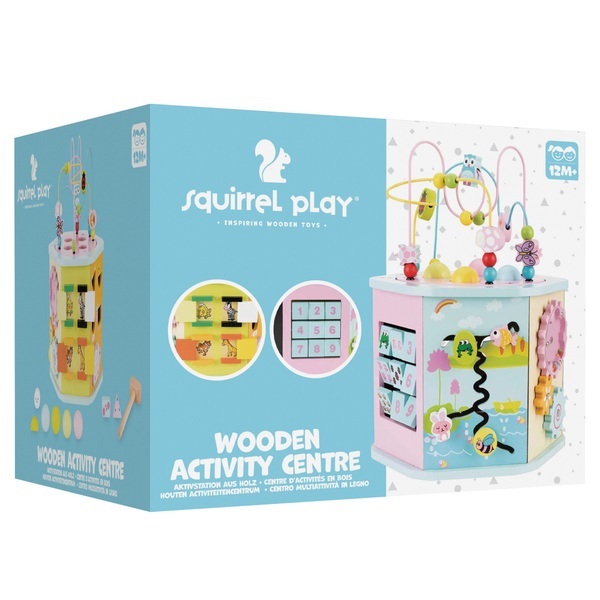 Squirrel Play Wooden Activity Centre Pastel Toys for children