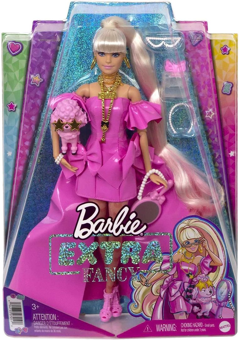 Barbie Extra Fancy Doll in Pink Glossy High Low Toys for children Toy store Jonelis and Ko