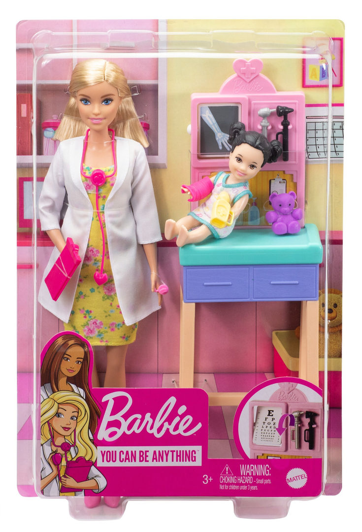 Doll Barbie pediatrician Barbie Careers Doll Playset Pediatrician light hair Toys for children Toy store Jonelis and Ko