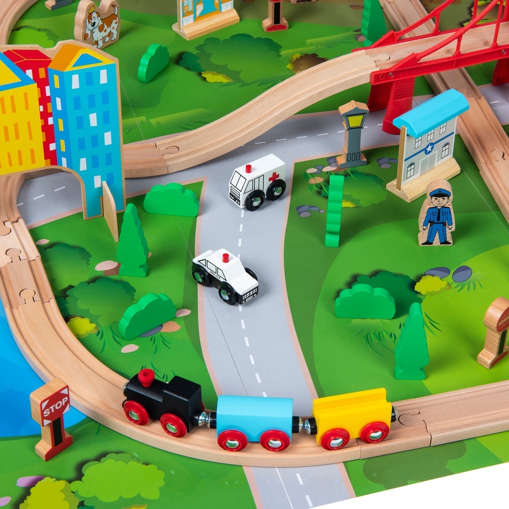 Squirrel play wooden train set hot sale