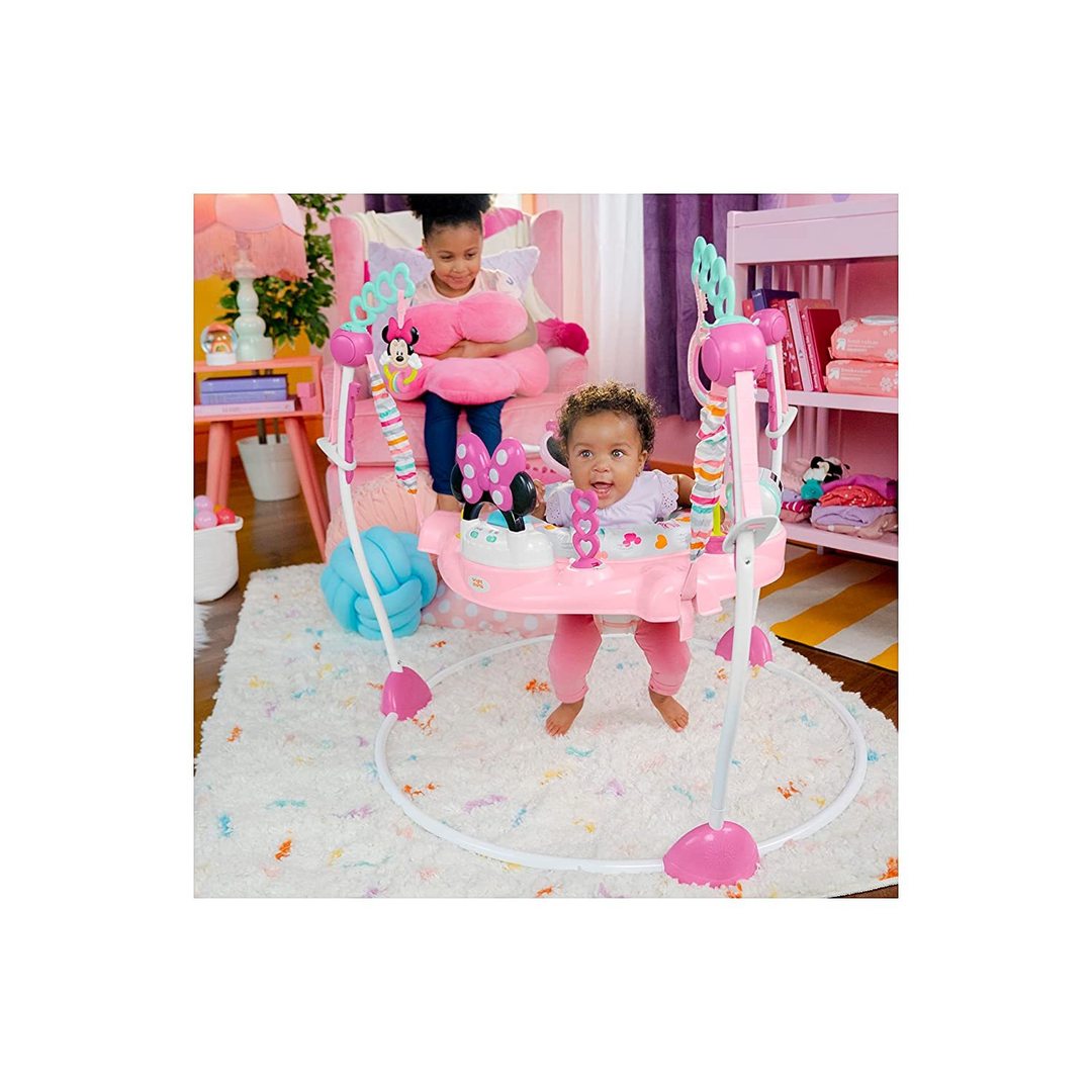 Bouncer with Activity Center Bright Starts Disney Minnie Mouse Forever Bestie Toys for children Toy store Jonelis and Ko