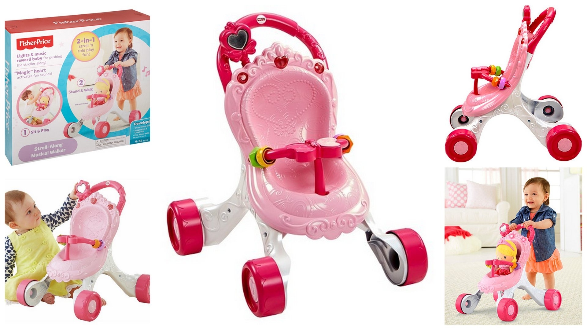 Fisher price princess mommy stroller online