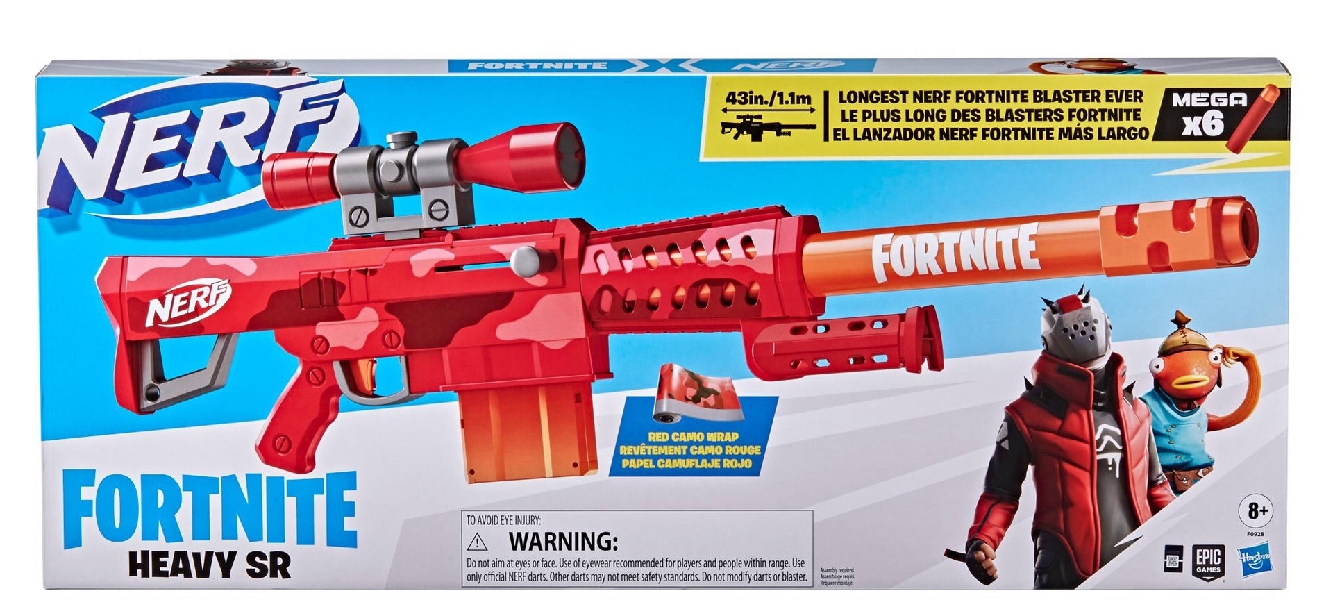 NEW Nerf Fortnite Heavy SR Blaster Sniper Rifle Nerf Guns Boys Toy, snipers  nerf guns 