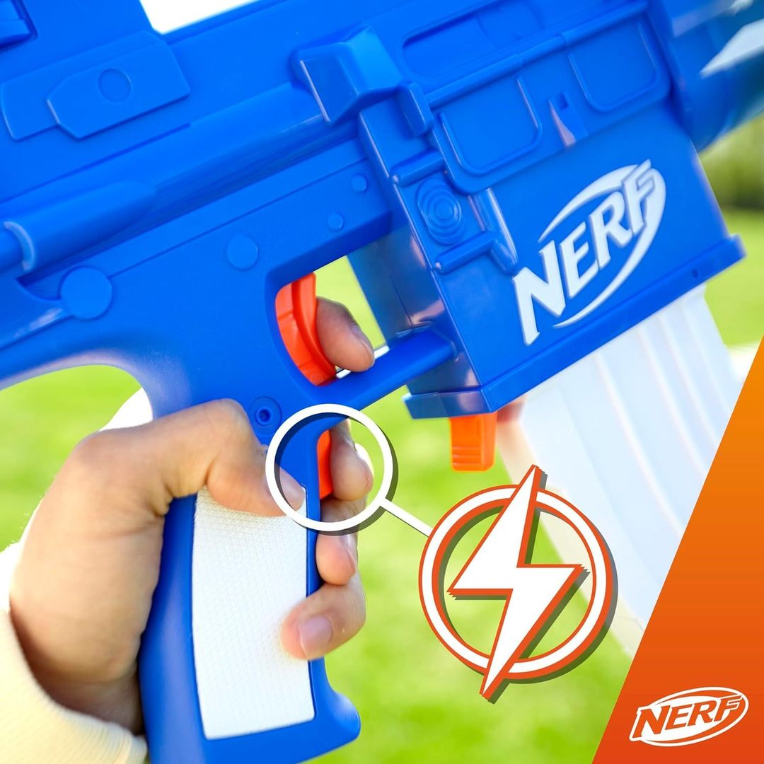 Nerf Fortnite Blue Shock Dart Blaster, 10-Dart Clip, 10
