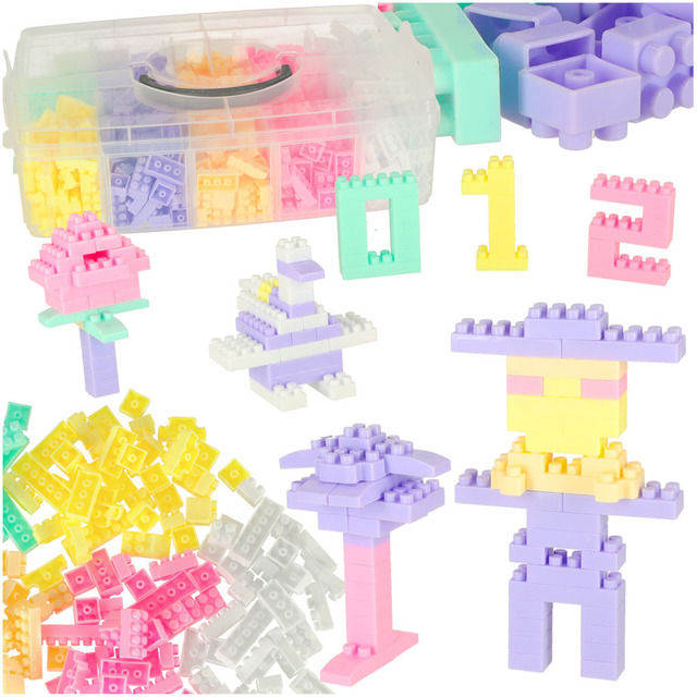 3D mokomosios kaladėlės  BOX 580el. pastelė