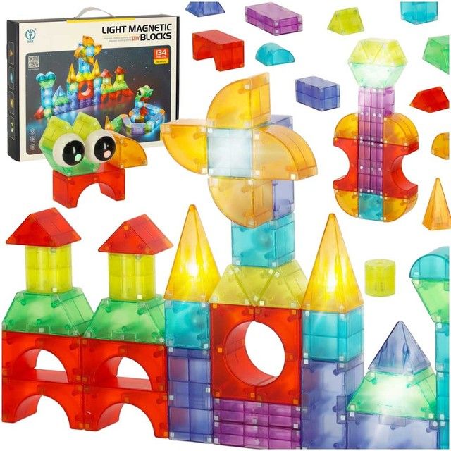 3D luminous magnetic constructor 134 pieces KX3628_2