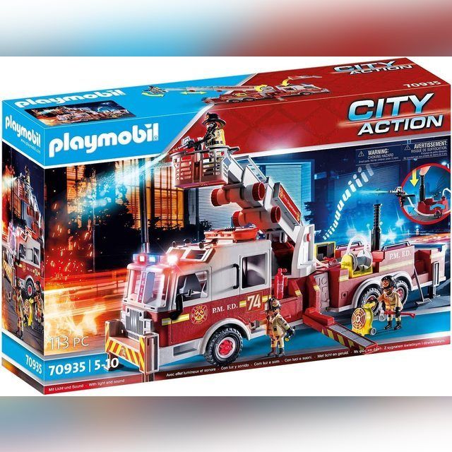 70935 PLAYMOBIL, Gelbėjimo mašinos: gaisrinė mašina su kopėčiomis