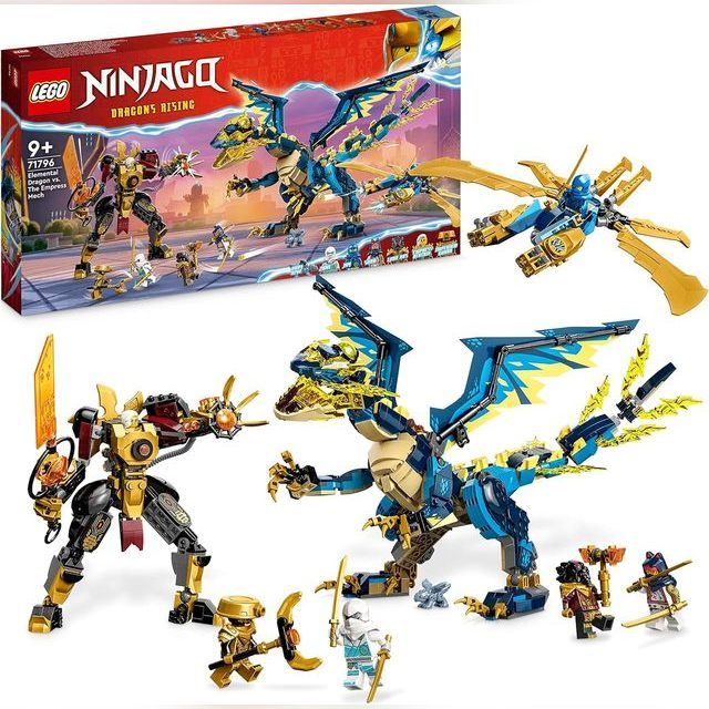 71796 LEGO® NINJAGO Stichijų drakonas prieš Imperatorės robotą