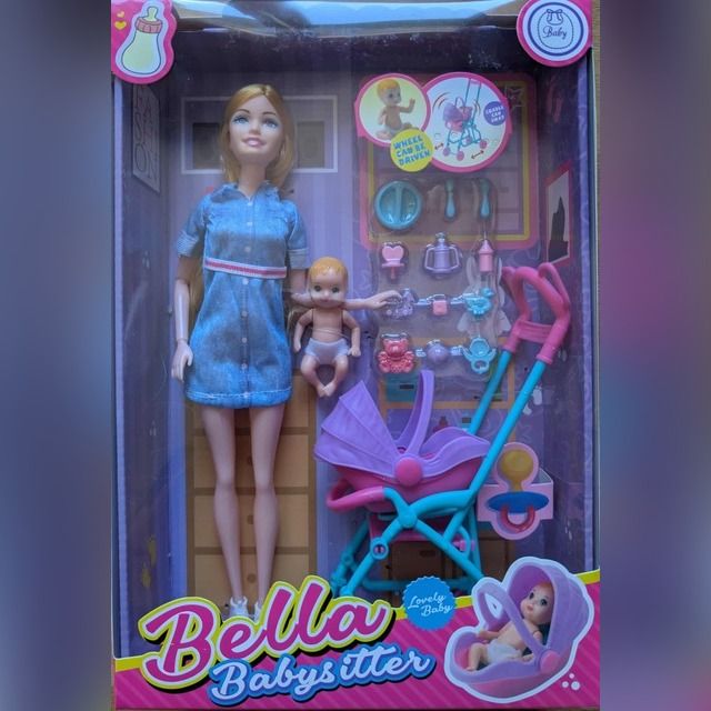 Babysitter set with doll, baby and accessories Bella Babysitter