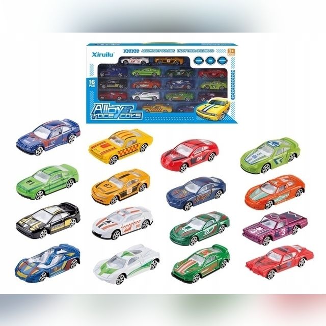 Automobilių rinkinys Kruzzel Spalvotos metalinės 16 vnt. 20352
