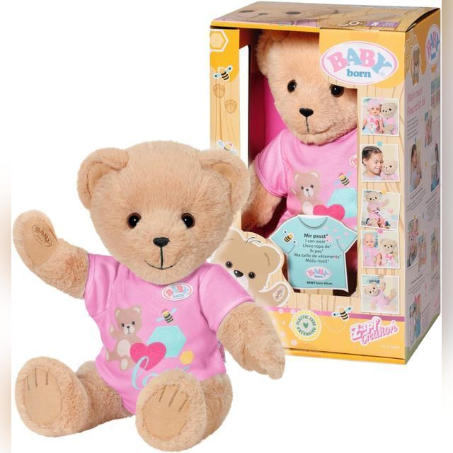 BABY BORN Plush pink bear, 43 cm