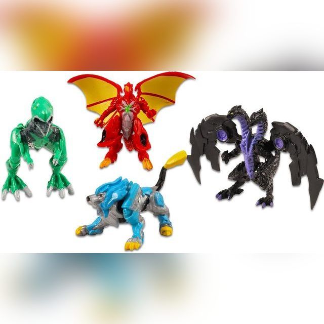 Bakugan Action Figures 4 Pack - Bundle with 4 Bakugan Collector Figurines