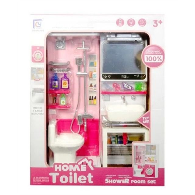 Doll furniture – bathroom with batteries
