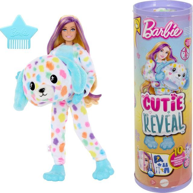 BARBIE Cutie Reveal Dalmatian Dog Set, Colorful Dreams Series, HRK41