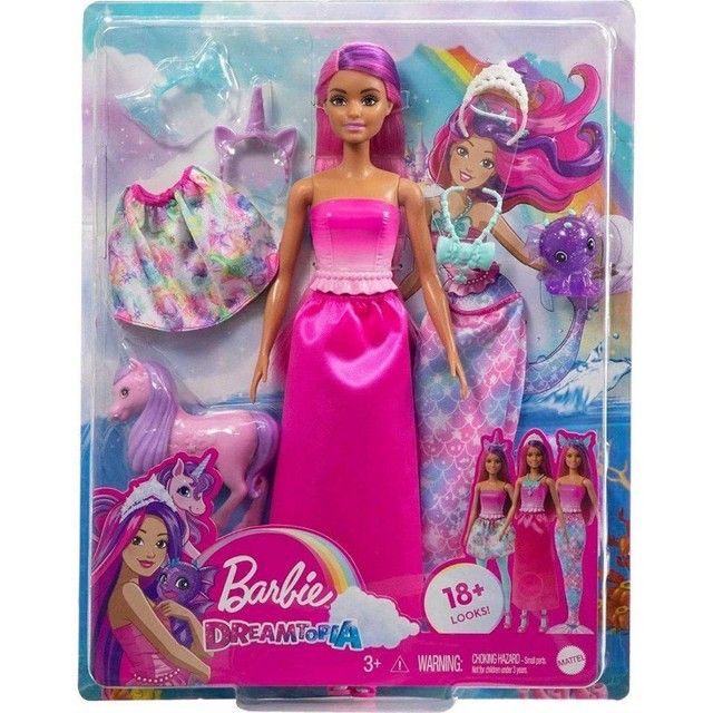Barbie Doll And Fantasy Pets Dress-up Doll Mermaid Tail