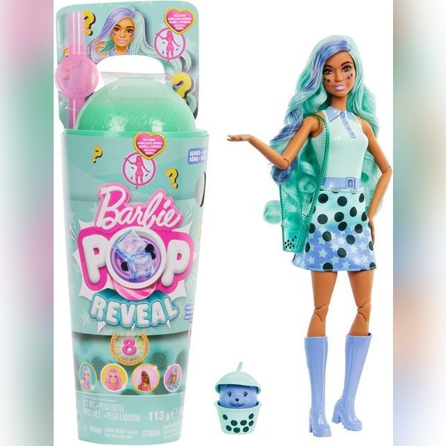 BARBIE POP Reveal green tea siurprizų rinkinys, burbulinės arbatos serija, HTJ21