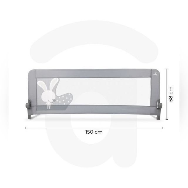 Sideboard for bed Asalvo Rabbit Gray 130 cm