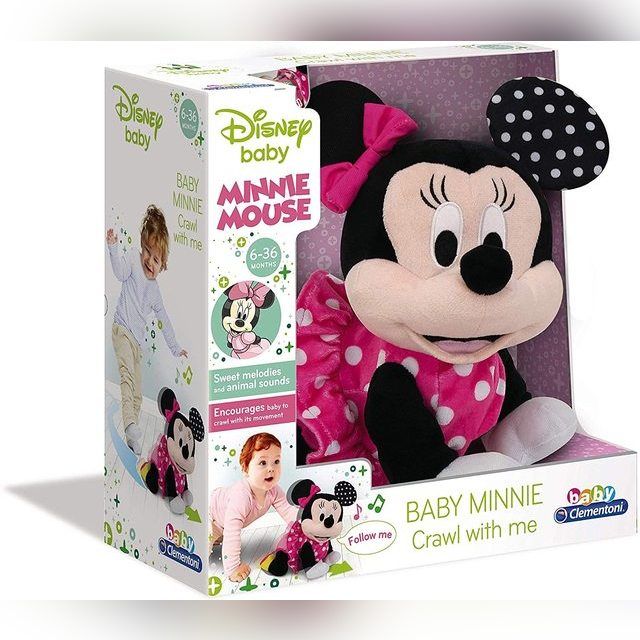 Clementoni 17260 Disney Baby Minnie Crawling Plush, Multi-Colour