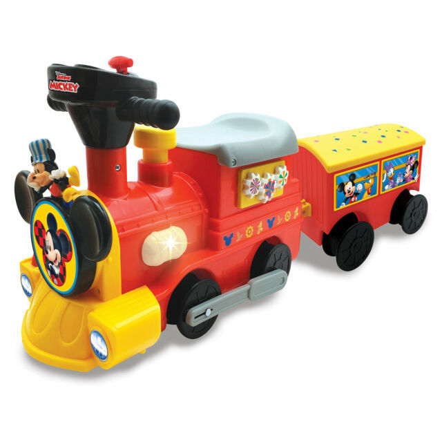 Disney Mickey 6-Volt Powered Train with Tracks and Caboose