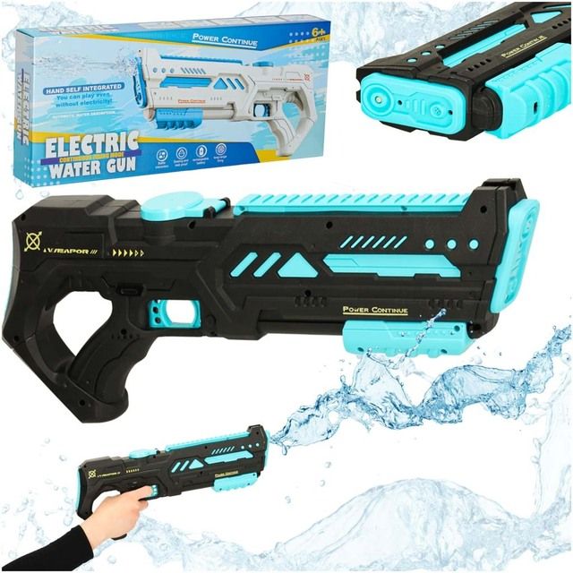 Electric water gun - powerful professional water gun for children, black KX3254