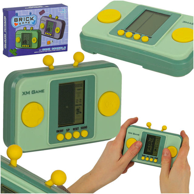 Electronic arcade game handheld console green KX3363_1