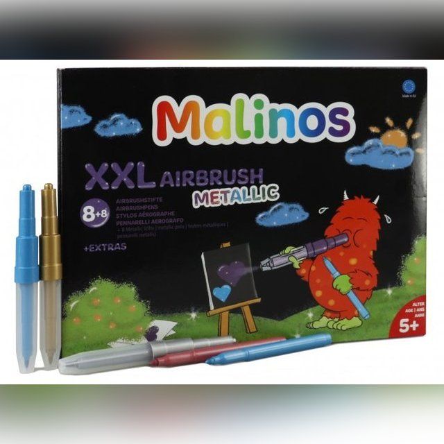 Flomasteriai Malinos XXL Airbrush Metallic