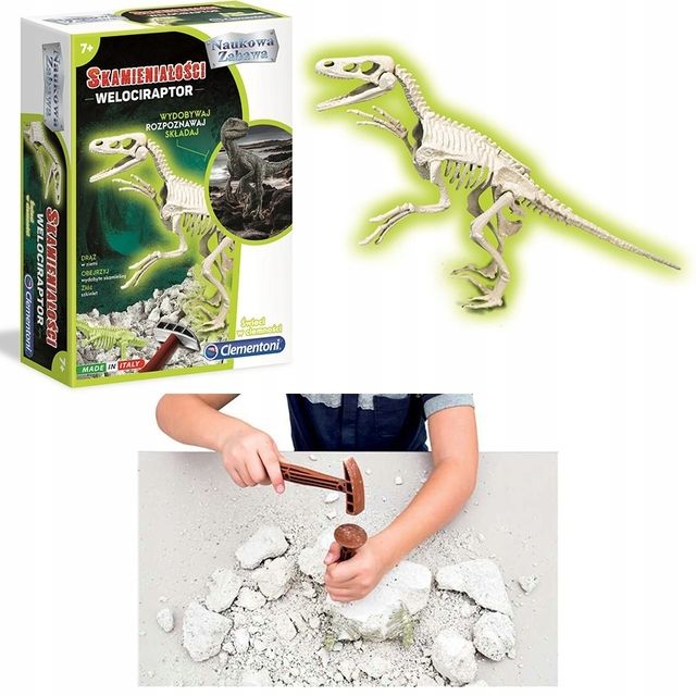 Fluorescencinė fosilija Clementoni Velociraptor 50639
