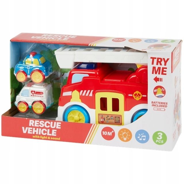 Gaisrinės mašina su papildomom mašinom Rescue Vehicle