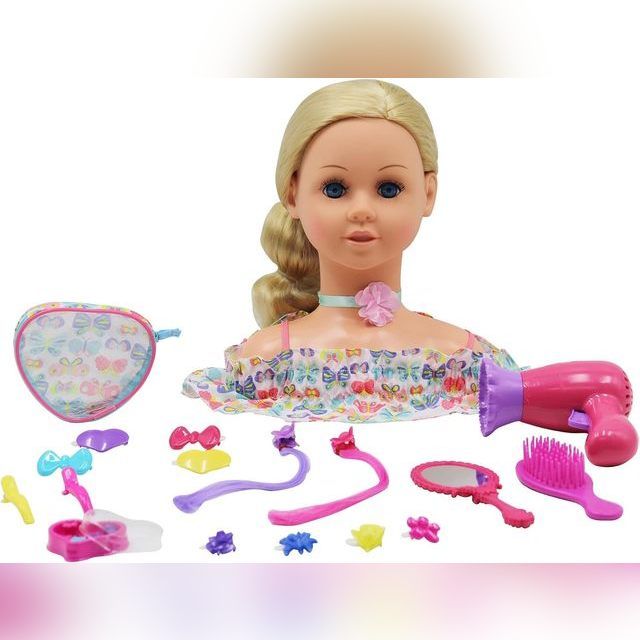 Galva šukuosenom darti Dream Collection Hair Styling Set Doll Head Hair & Makeup Playset