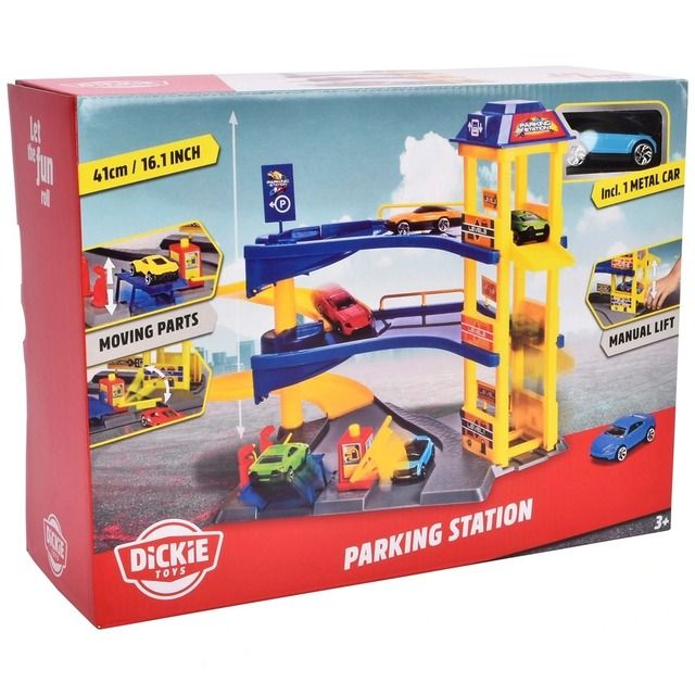 Garažas Parking Station with Car Dickie toys