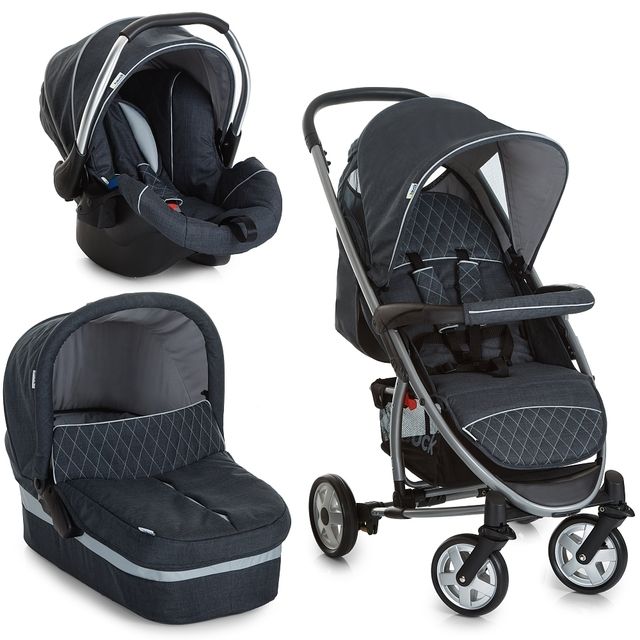 Hauck - Travelsystem California Trio Set, Melange Charcoal