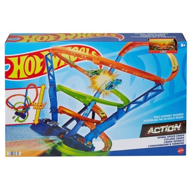 Hot Wheels Action Spiral Speed Crash Playset
