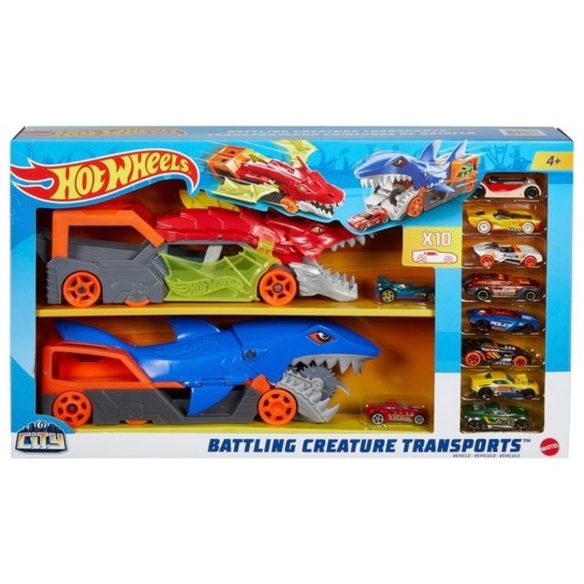 Hot Wheels City Battling Creature Transports Playsets and Vehicles