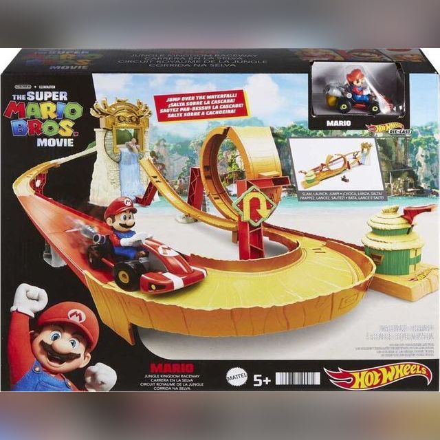 Hot Wheels Mario Kart rinkinys „Kongo sala“ Jungle Kingdom Raceway